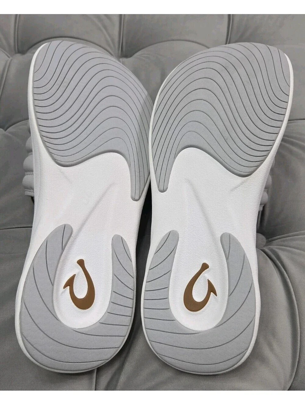 OluKai Komo Slide Grey Waterproof Comfort Sandals Flats Mens Shoes 13 New $99